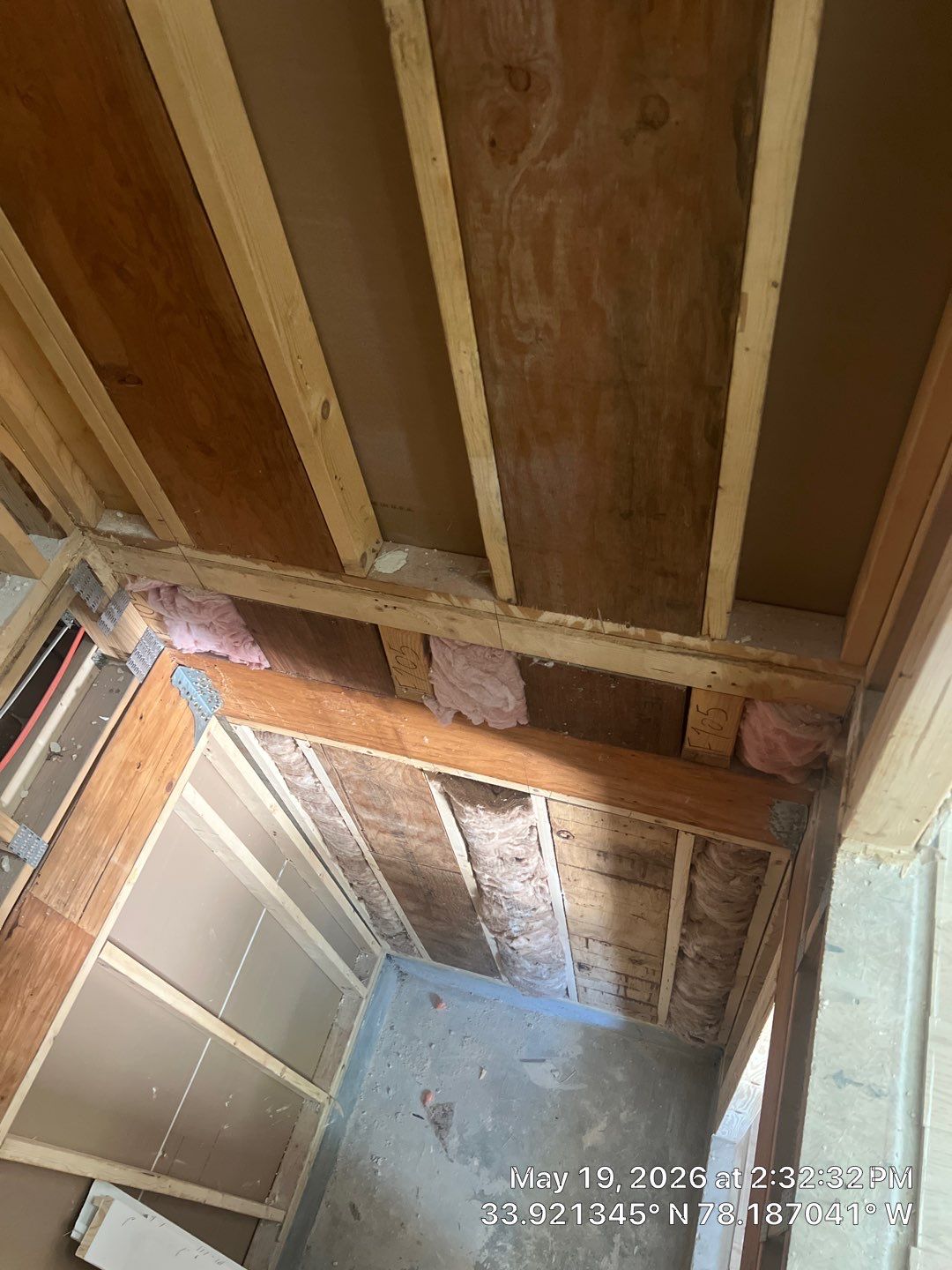 Oak Island Residential Elevator Shaft Framing